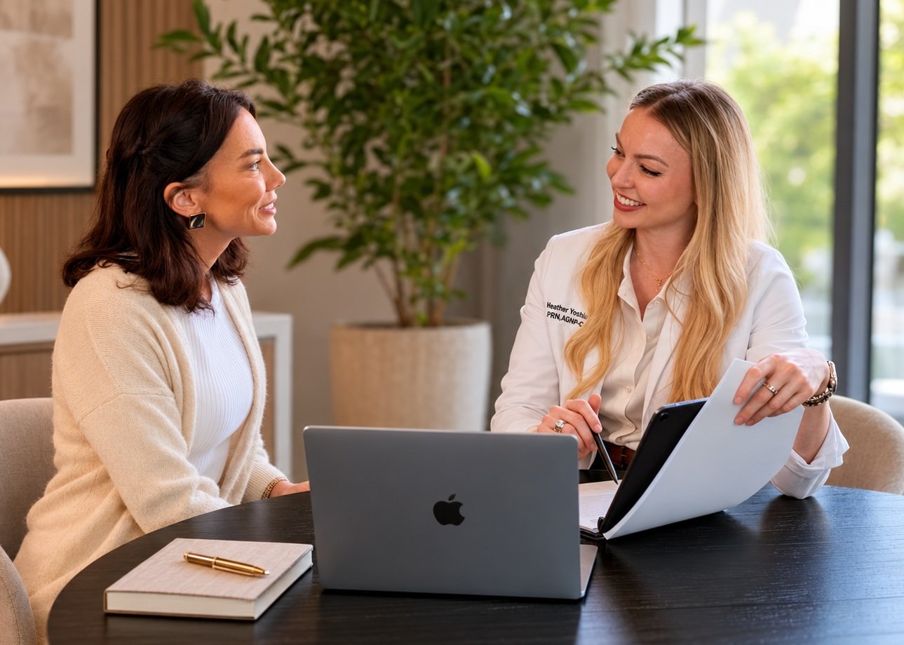 Heather Yoshimura, NP, with a patient